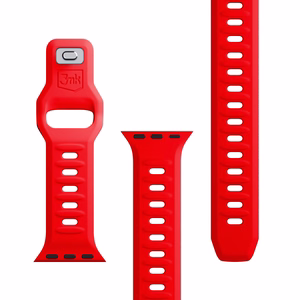 38/40/41/42 mm Red (small) - 3mk Silicone Watch Strap for Apple