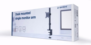Gembird MA-D1-02 monitoriaus laikiklis arba stovas 81,3 cm (32") Stalas Juoda