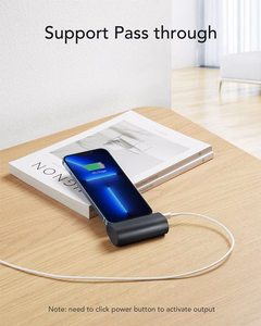 Powerbank Veger PlugOn (W0556P) PD QC3.0 3A 20W 5000 mAh with a built-in connector Lightning black