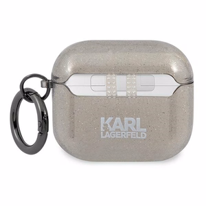 Karl Lagerfeld Glitter Karl's Head чехол для AirPods 3 - чёрный