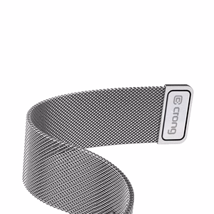 Ремешок Crong Milano Steel из нержавеющей стали для Apple Watch 44 / 45 / 46 / 49 mm, серебристый