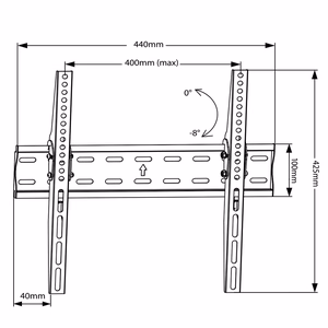 MACLEAN BRACKETS MC-862 оригинальный особо прочный регулируемый простая установка крепление TV 26-55" 40кг универсальный черный макс. Vesa 400x400