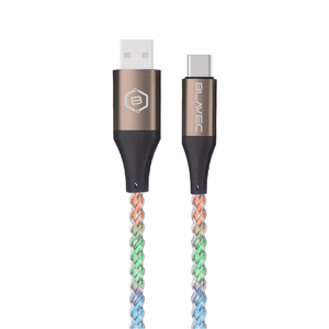 Blavec Кабель Neon USB на Type-C QC 3.0 60W 3A 1м Apple CarPlay Android Auto (CNE-UC3L1) светящийся RGB