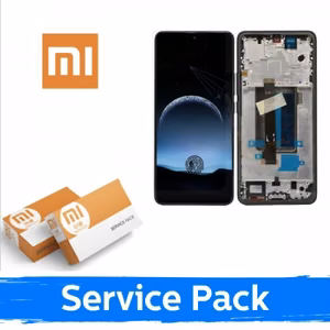 LCD ekranas, suderinamas su Xiaomi Redmi Note 13 Pro 5G / Poco X6 5G, su rėmeliu / Midnight Black / (Service Pack)