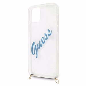 Guess GUHCP12SCRTVSBL iPhone 12 mini 5.4" синий/синий жёсткий чехол Script Vintage