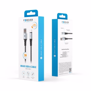 Forever Braix кабель USB - USB-C 1,0 m 3A черный