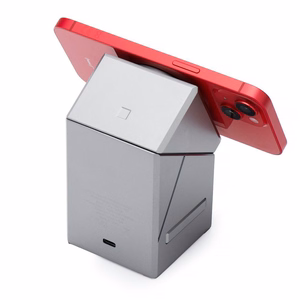 Belaidis įkroviklis Forcell F-Energy 3in1 Rotation Cube Qi2 suderinamas su MagSafe (F-06) sidabrinis