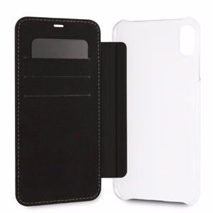 Чехол BMW Carbon Tricolor Stripe для iPhone XS Max - чёрный