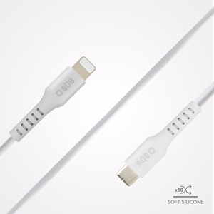 SBS TECABLELIGTC1W USB-C - Lightning kabelis MFi sertifikuotas, 1 m - baltas