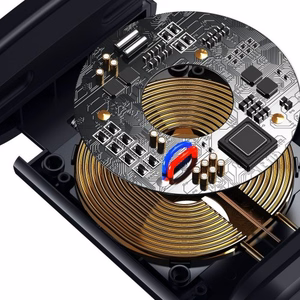 Baseus WXHZ-01 BackSeat Holder Qi 15W belaidžio įkrovimo automobilinis telefono laikiklis galvos atramai - juodas