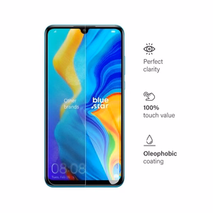 Apsauginis stiklas (m) - mėlynas (m) - HUAWEI P30 Lite