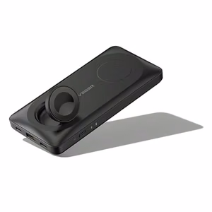 VEGER Išorinė baterija 10000 mAh su belaidžiais įkrovikliais, suderinama su MagSafe PD QC3.0 3A 22,5W MagMulti (W1156) juoda