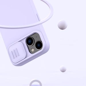 Nillkin CamShield Magnetic magnetinis silikoninis MagSafe dėklas su kameros apsauga, skirtas iPhone 14 Plus – mėlynas