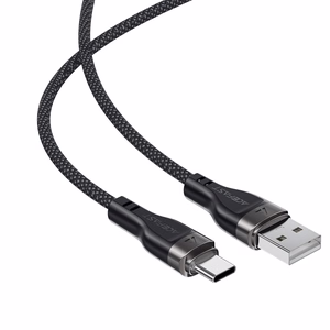 Acefast C11-04 Магнитный плетёный кабель USB-A - USB-C 3A 1.2m - чёрный
