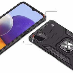 Wozinsky Žiedinis apsauginis dėklas su stovu tvirtas mėlynas Samsung Galaxy A22 4G