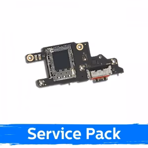Charging Port Compatible With Xiaomi Poco X6 Pro 5G With Flex / Silver / (Service Pack)