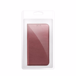 SMART MAGNETO knygos tipo dėklas telefonui REALME NOTE 70 burgundiškas