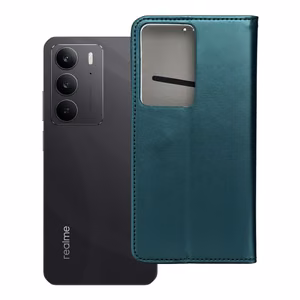 Чехол-книжка для Realme C75 Smart Magneto тёмно-зелёный