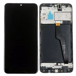 LCD экран Samsung A105 A10 Dual SIM с тачскрином и рамкой чёрный Оригинал