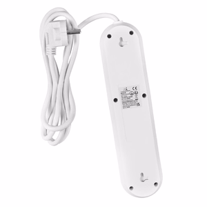Maclean elektros paskirstytuvas, prailginimo laidas su 3 lizdais + 3xUSB, 110–240 V kintama srovė, 50/60 Hz, 2,1 A, maks. 2500 W, 1,5 m, baltas, MCE394 W