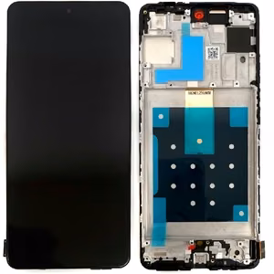 LCD ekranas Samsung M556 M55 5G su lietimo ekranu ir rėmeliu juodas OLED (tikras dydis)