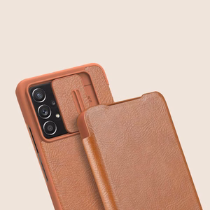 Nillkin Qin кожаный чехол-книжка для Samsung Galaxy A73 красный