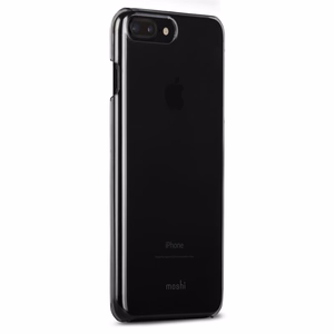 Moshi XT itin plonas skaidrus kietas dėklas, skirtas iPhone 8 Plus / 7 Plus, „Stealth Black“ spalvos