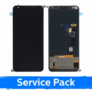 LCD ekranas suderinamas su Google Pixel 3A XL juodas su rėmeliu (Service Pack)