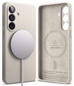 Ringke Silikoninis MagSafe Dėklas for Samsung Galaxy S26 - smėlinis