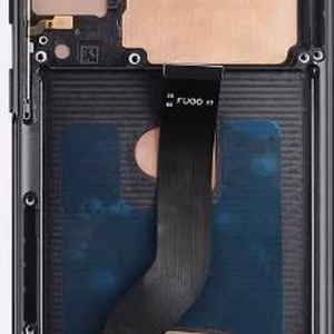 LCD ekranas Samsung G985F/G986F S20 Plus su jutikliniu ekranu ir rėmeliu Cosmic juodas OLED (tikras dydis)