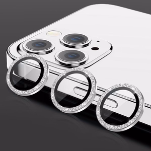 Закалённое стекло Hard Diamond для камеры (LENS) для Samsung Galaxy S23 серебряный (lens 3 шт.)