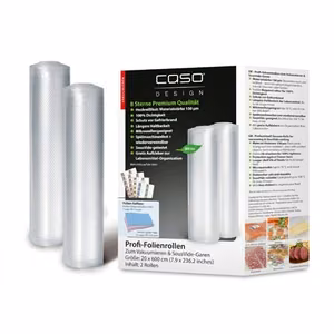 Caso 01221 – gofruotos vakuumavimo plėvelės ritinėliai, 2 vnt., 20×600 cm