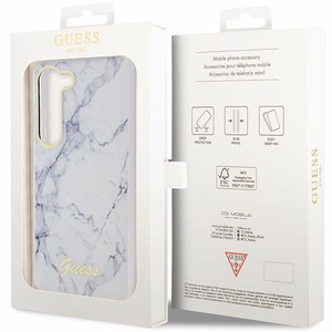 Guess GUHCS23SPCUMAH S23 S911 белый/белый жёсткий чехол Marble