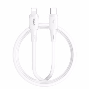 BWOO silicone cable X329CL 27W USB-C - lightning 1m white