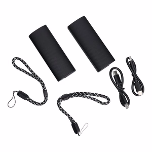 Powerbank Veger W0587 2,4A 2 pcs 2 x 5000 mAh with hand warmer black and silver