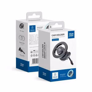 Magnetinis automobilinis telefono laikiklis Blue Star SMART LOCK X1, suderinamas su MagSafe, į ventiliacijos groteles, juodas