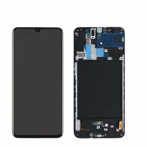 LCD ekranas suderinamas su Samsung A705 2019 A70 juodas su rėmeliu HQ
