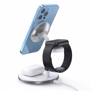 Wireless Charger Choetech "T585-F 3in1" White 15W (for iPhone / Apple Watch  / Airpods)
