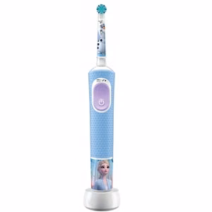 Oral-B электрическая зубная щетка Vitality PRO Kids Frozen, аккумуляторная, для детей, количество насадок в комплекте 1, количество режимов чистки зубов 2, синяя
