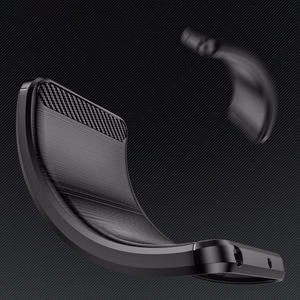 Carbon Case чехол для Infinix Hot 20 гибкая силиконовая карбоновая крышка чёрный
