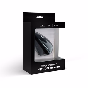 GEMBIRD MUS-ERGO-01 ergonominė optinė USB Type-A pelė, juoda