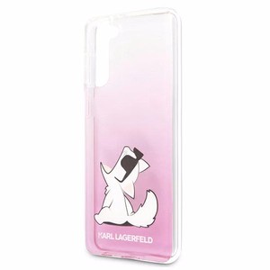 Karl Lagerfeld Choupette Fun dėklas Samsung Galaxy S21+ - Rožinis
