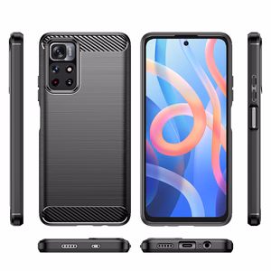 Carbon Case гибкий чехол для Xiaomi Redmi Note 11 чёрный