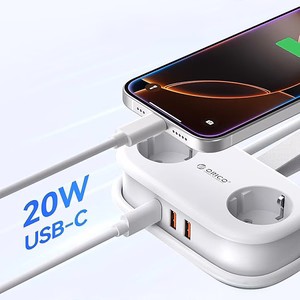 Orico APP 15.5W 5in1 удлинитель 2x AC + 2x USB-A + 1x USB-C - белый