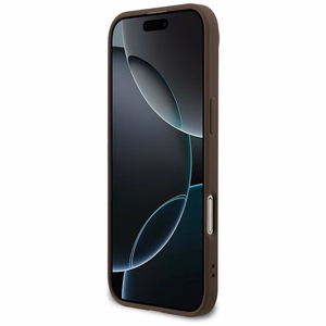 GUESS dėklas telefonui IPHONE 17 Air, suderinamas su MagSafe GUHMP17MG4GFRW (PU 4G Ring Classic Logo) rudas