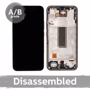 LCD ekranas suderinamas su Samsung A346 A34 5G su rėmeliu / violetinis / (9.5/10 naudotas)
