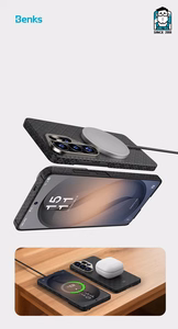 Benks Magnetic Armor Air Grid Kevlar чехол Metal Frame 600D (E050) для Samsung Galaxy S26 Ultra чёрный