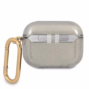 Guess GUAPUCG4GK AirPods Pro dėklas juodas/juodas Glitter kolekcija
