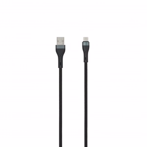 SEEK TOTI USB-A – Type-C, 2 м плетеный кабель 3A, черный