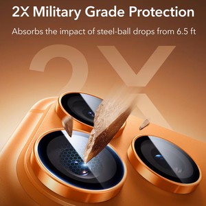 ESR Armorite Защитное стекло для камеры iPhone 17 Pro Max / 15 Pro Max / 16 Pro Max - оранжевый